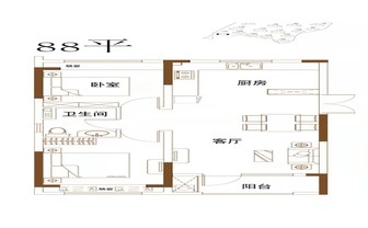 88平米户型